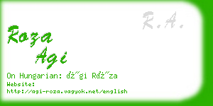 roza agi business card